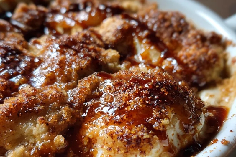 Fresh ingredients for apple crisp espresso dessert