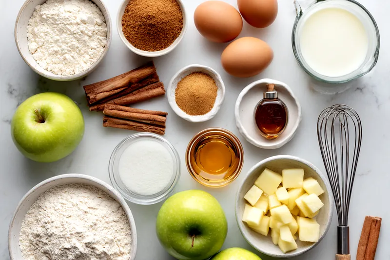 Close-up of golden apple fritter waffle cooking in waffle iron showing deep grid indentations filled with chunks of cinnamon apples and batter beginning to crisp at the edges