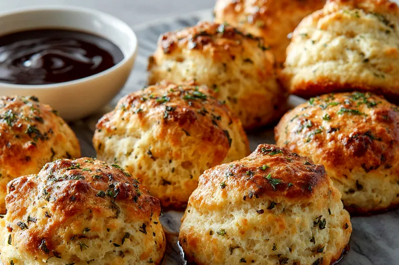 Baking process of the French dip biscuits in the oven