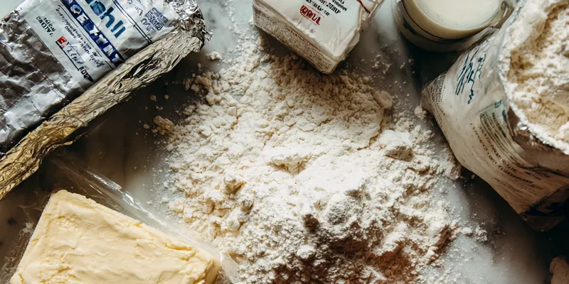 Close-up of a golden lemon crumb muffin with generous buttery streusel topping, sitting on a white ceramic plate against a soft gray background, showcasing the fluffy texture and delicate paper liner