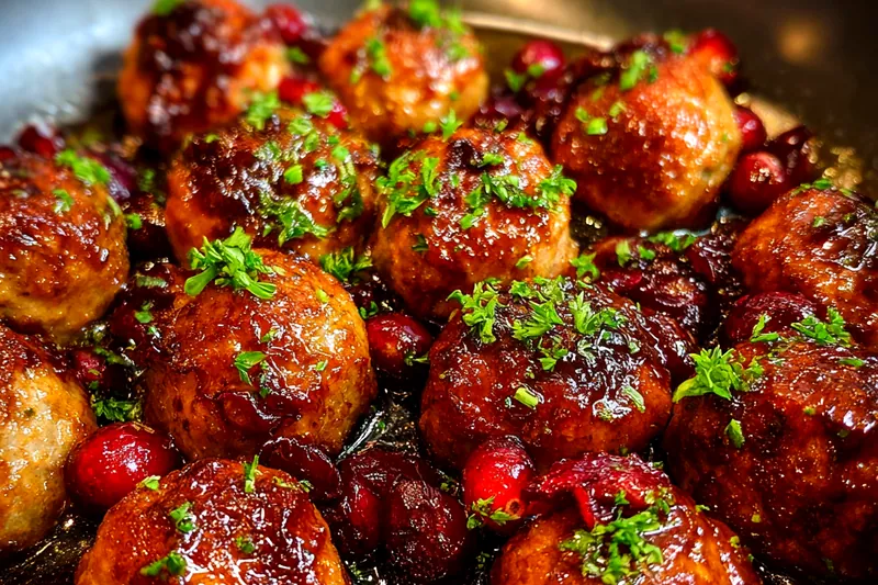 Meatballs baking in the oven until golden brown