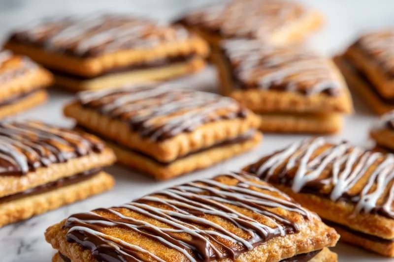 Baking Brown Sugar Pop Tart Cookies in the oven