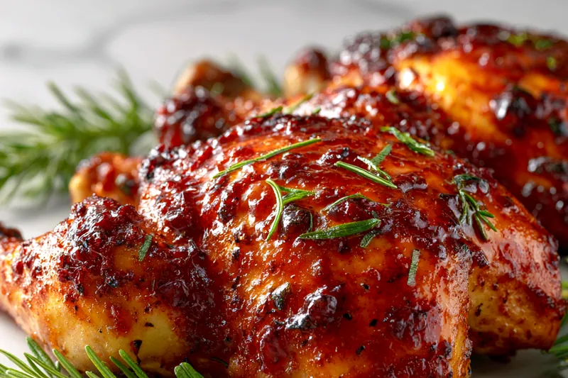 Fresh ingredients for Cranberry Orange Glazed Chicken