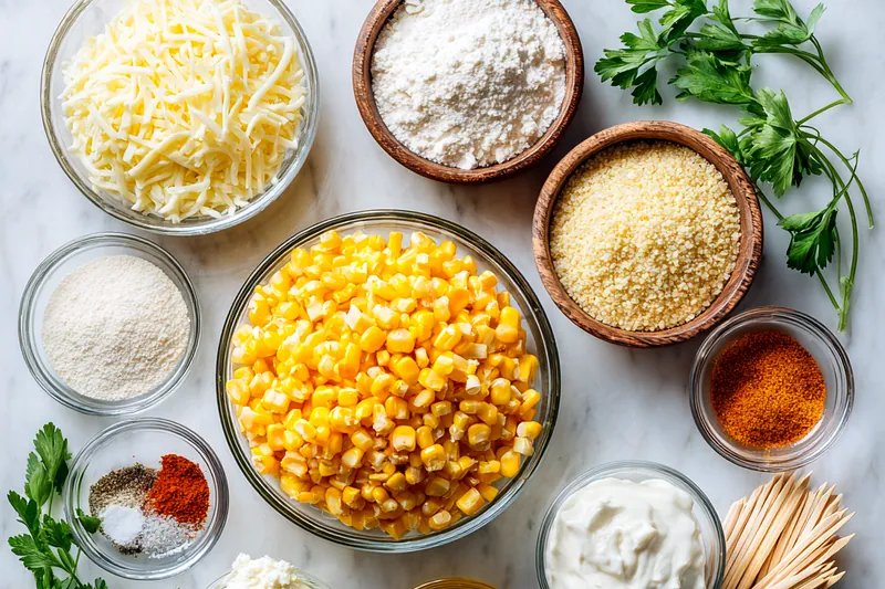 Close-up of golden corn sticks being fried in hot oil, showing bubbling oil and crispy coating forming