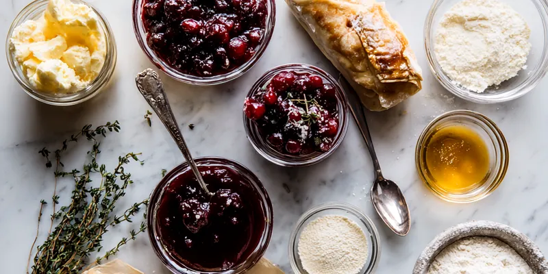 Close-up of cherry cheesecake bars showing golden graham cracker crust layer, smooth cream cheese filling, and vibrant red cherry topping with glossy sheen, sliced cleanly on a white plate with soft shadows