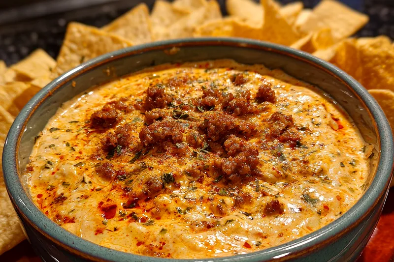 Fresh ingredients for Hot Ranch Sausage Dip