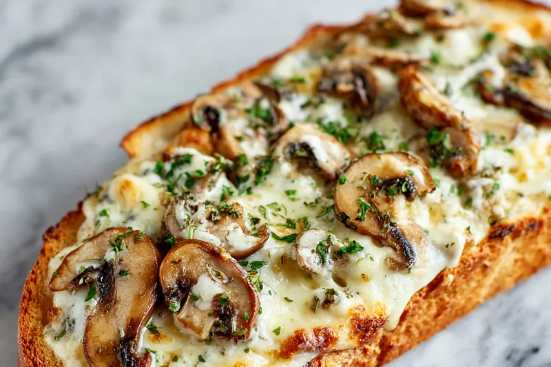 Grilling the Easy Swiss Mushroom Melt in a skillet