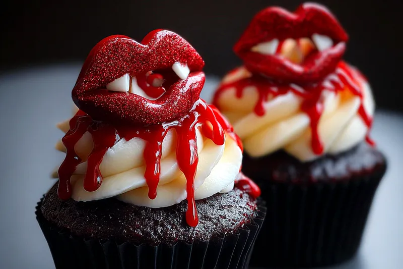 Ingredients for Halloween Vampire Bite Cupcakes