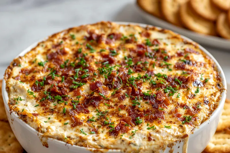 Ingredients for hot smoked gouda bacon dip laid out