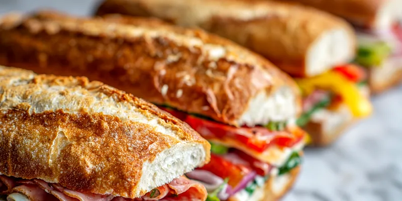 Delicious Italian Sub Sandwich with fresh ingredients