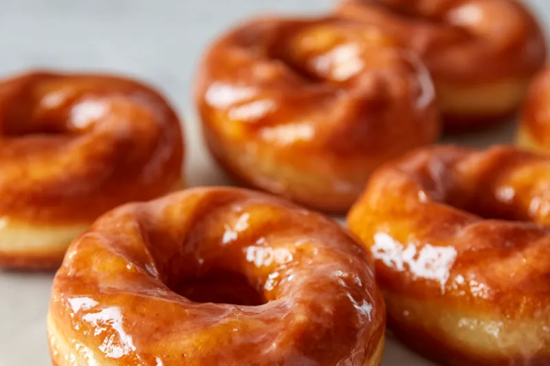 Hands twisting golden dough ropes into beautiful spiral shapes on a floured wooden surface, with several completed twisted donuts resting on parchment paper in the background