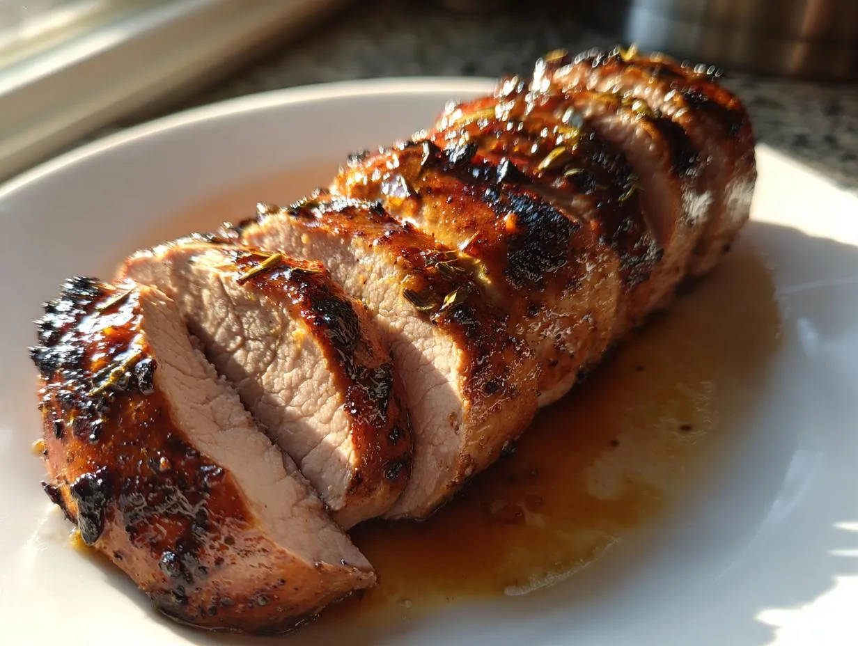 Juicy Maple Mustard Glazed Pork Tenderloin with Caramelized Vegetables in Just 30 Minutes - secondary view
