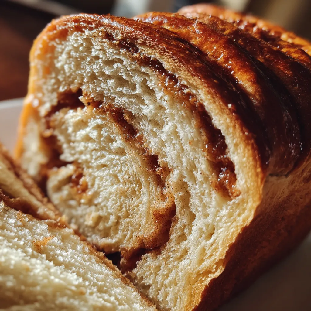 Ultimate Sweet Cinnamon Swirl Bread with Vanilla Glaze and Brown Sugar Ribbons - secondary view
