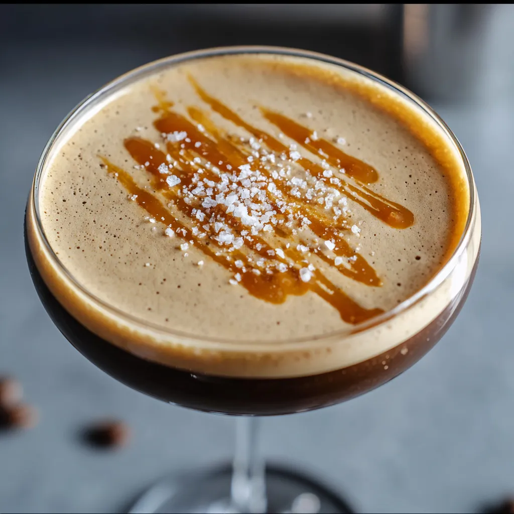 Luxurious Salted Caramel Espresso Martini with Premium Vodka and Coffee Liqueur - main view