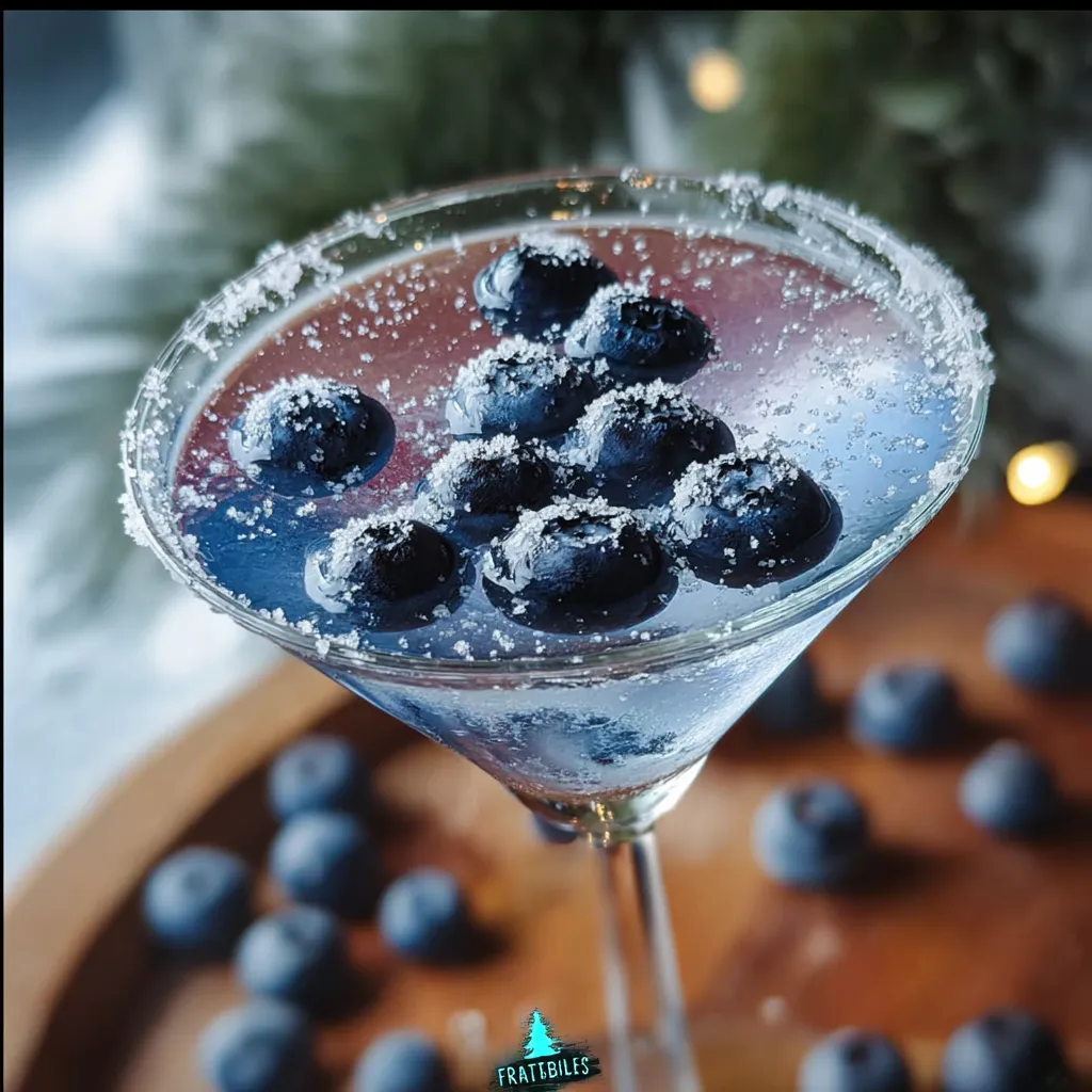 Ultimate Frostbite Blueberry Martini: Elegant Icy Cocktail with Fresh Berry Flavors - secondary view