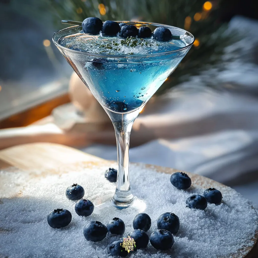 Ultimate Frostbite Blueberry Martini: Elegant Icy Cocktail with Fresh Berry Flavors - tertiary view