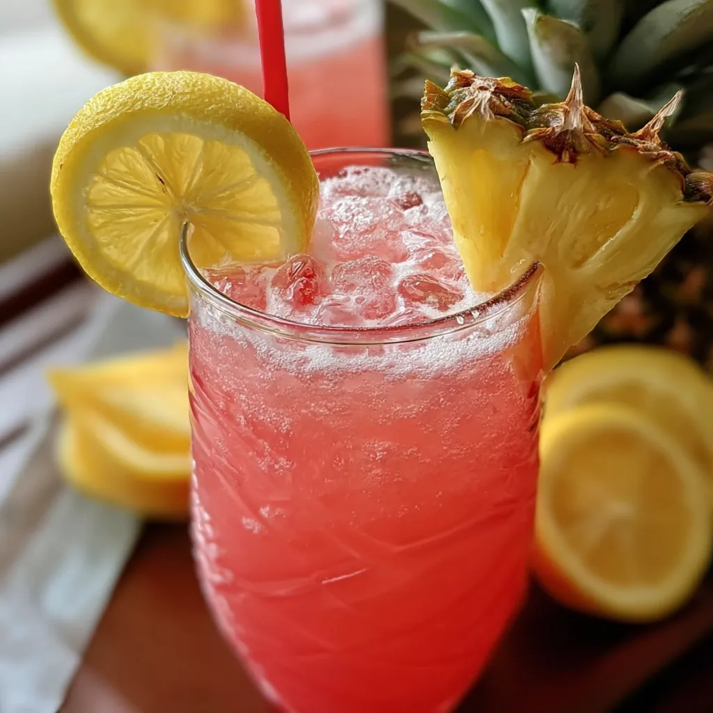 Tropical Pineapple Pink Lemonade: Ultimate Refreshing Summer Paradise Drink Recipe - main view