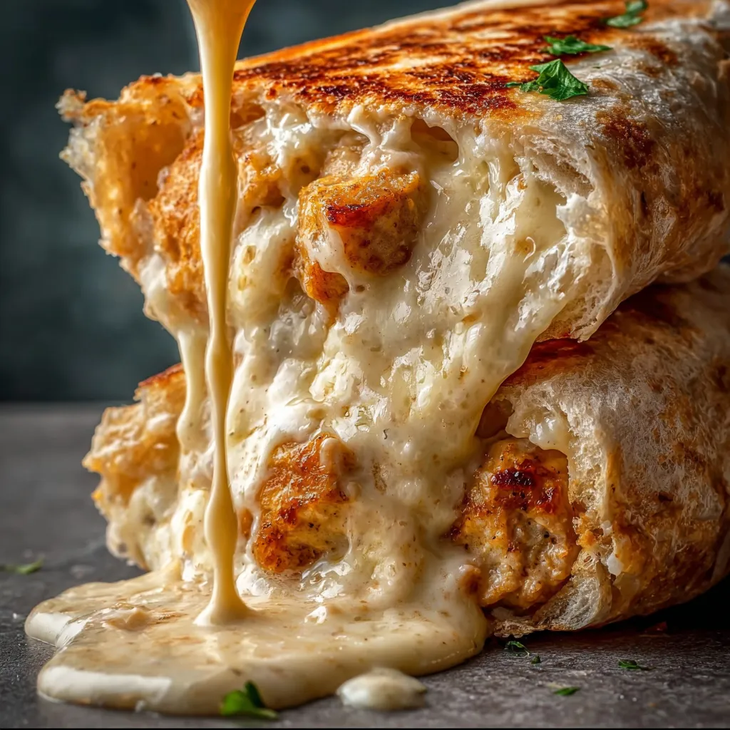 Cheesy Garlic Chicken Wraps with Creamy Ranch and Fresh Vegetables - secondary view
