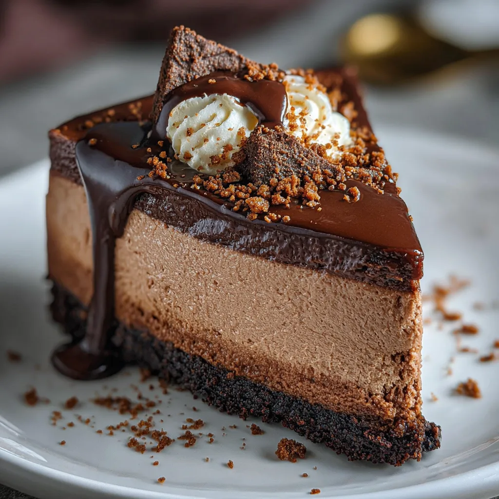 Ultimate Chocolate Cheesecake Mousse with Rich Ganache and Oreo Crust - main view