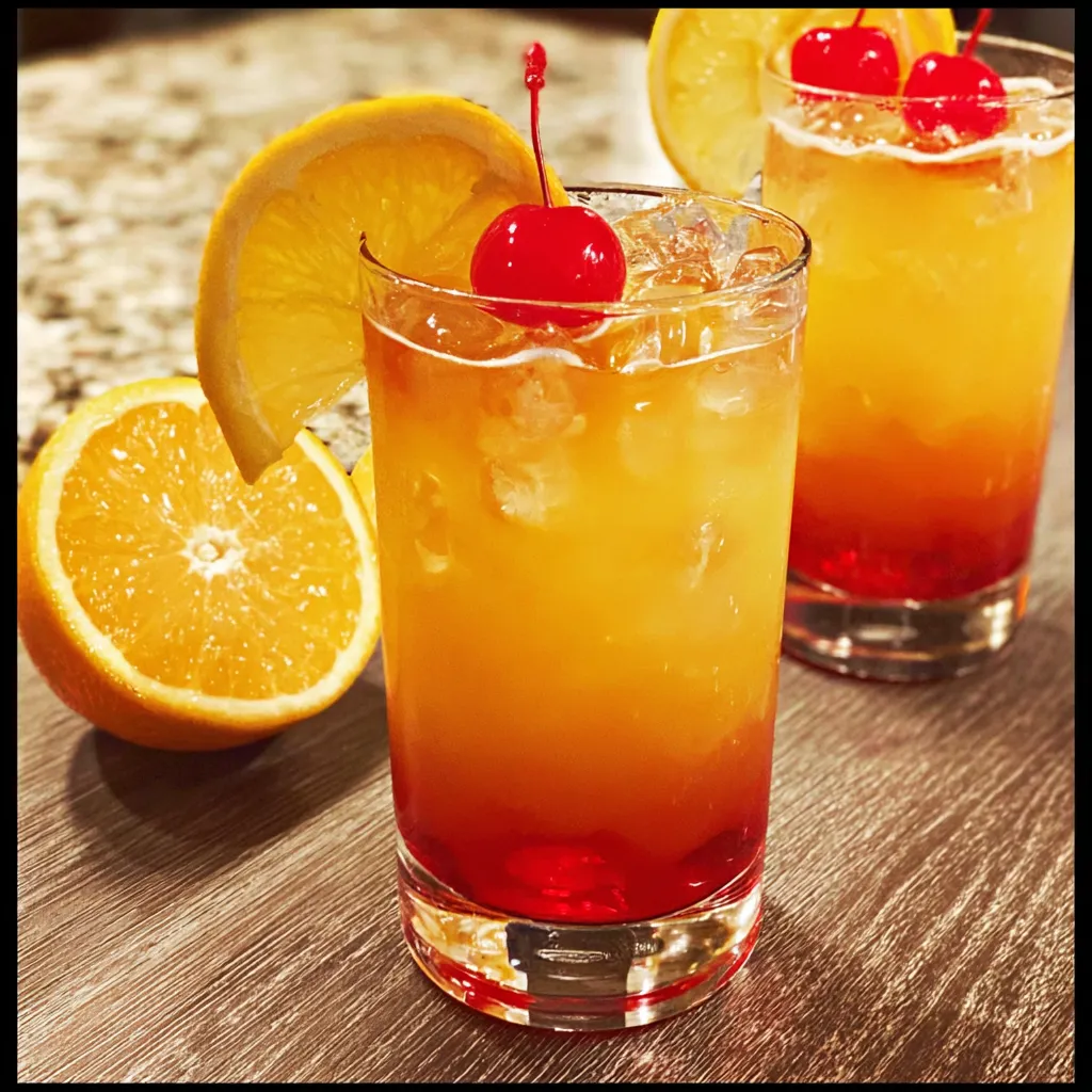 Classic Amaretto Sour Cocktail with Fresh Lemon and Cherry Garnish - secondary view