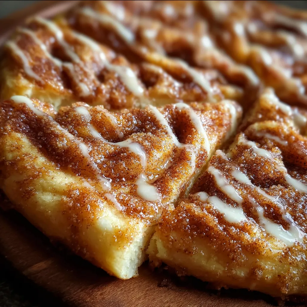 The Best Cinnamon Sugar Pizza Made with Buttery Crescent Rolls - secondary view