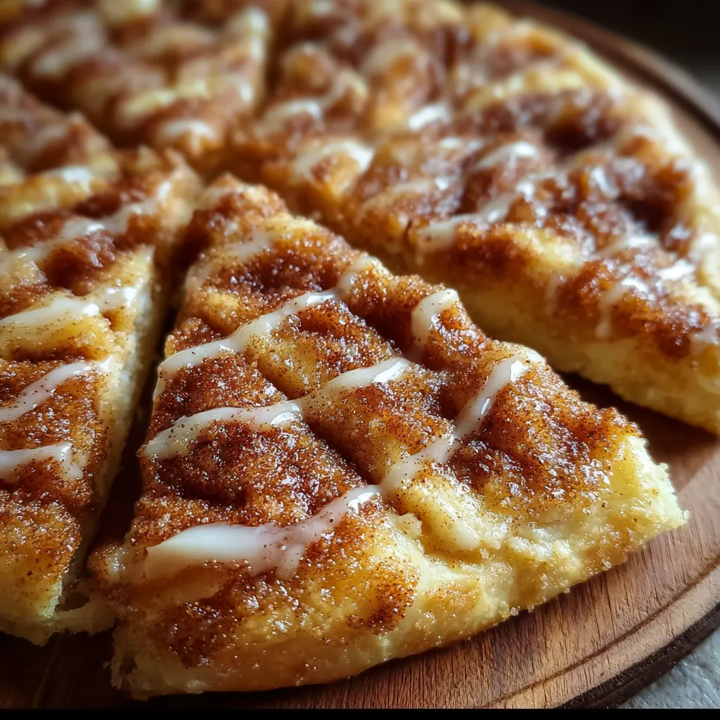 The Best Cinnamon Sugar Pizza Made with Buttery Crescent Rolls - tertiary view