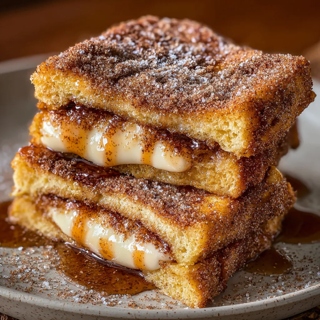Ultimate Churro Stuffed French Toast with Golden Cinnamon Sugar Coating - secondary view