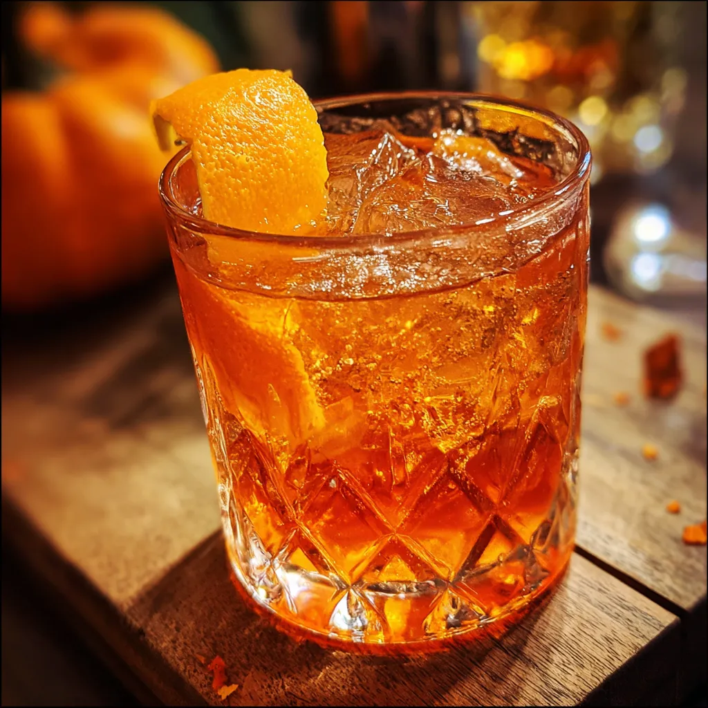 Ultimate Drunk Pumpkin Cocktail with Spiced Rum and Pumpkin Puree - main view