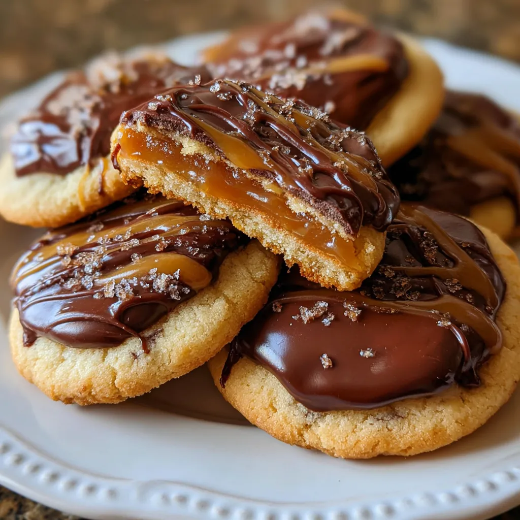 Totally Scrumptious Homemade Twix Cookies with Caramel and Chocolate - tertiary view