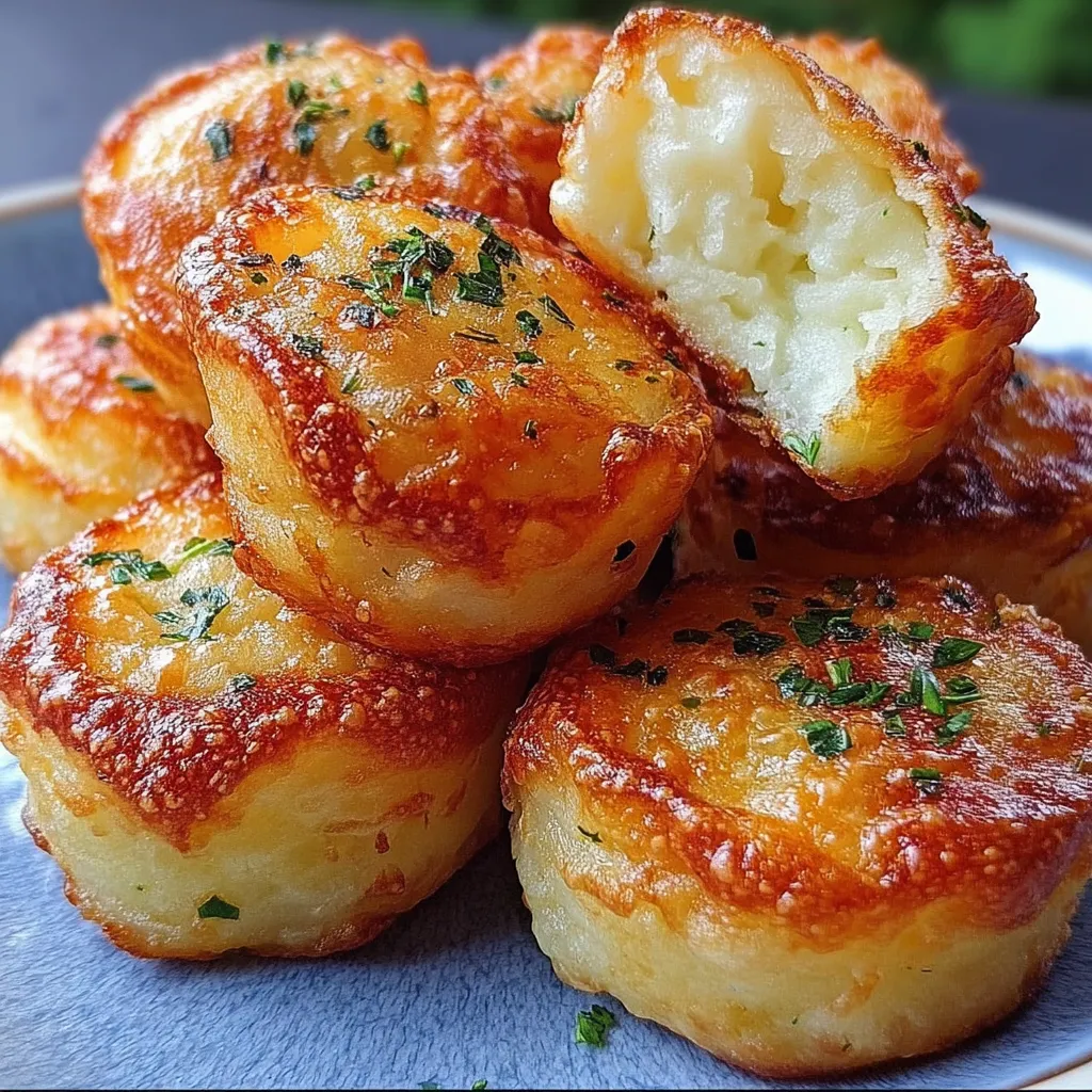 Crispy Golden Mashed Potato Cheese Puffs with Herbs and Seasonings - tertiary view