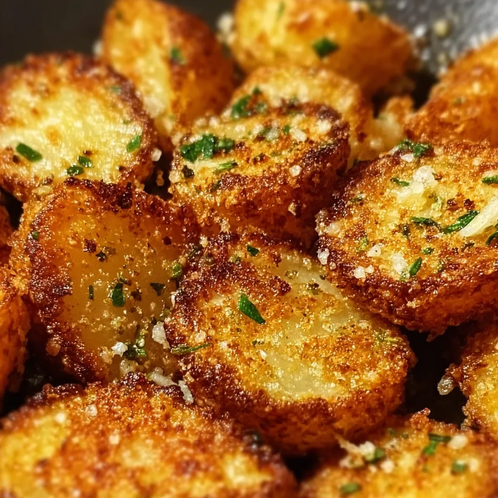 Ultimate Crispy Garlic Parmesan Crusted Potatoes with Fresh Herbs and Golden Crust - main view