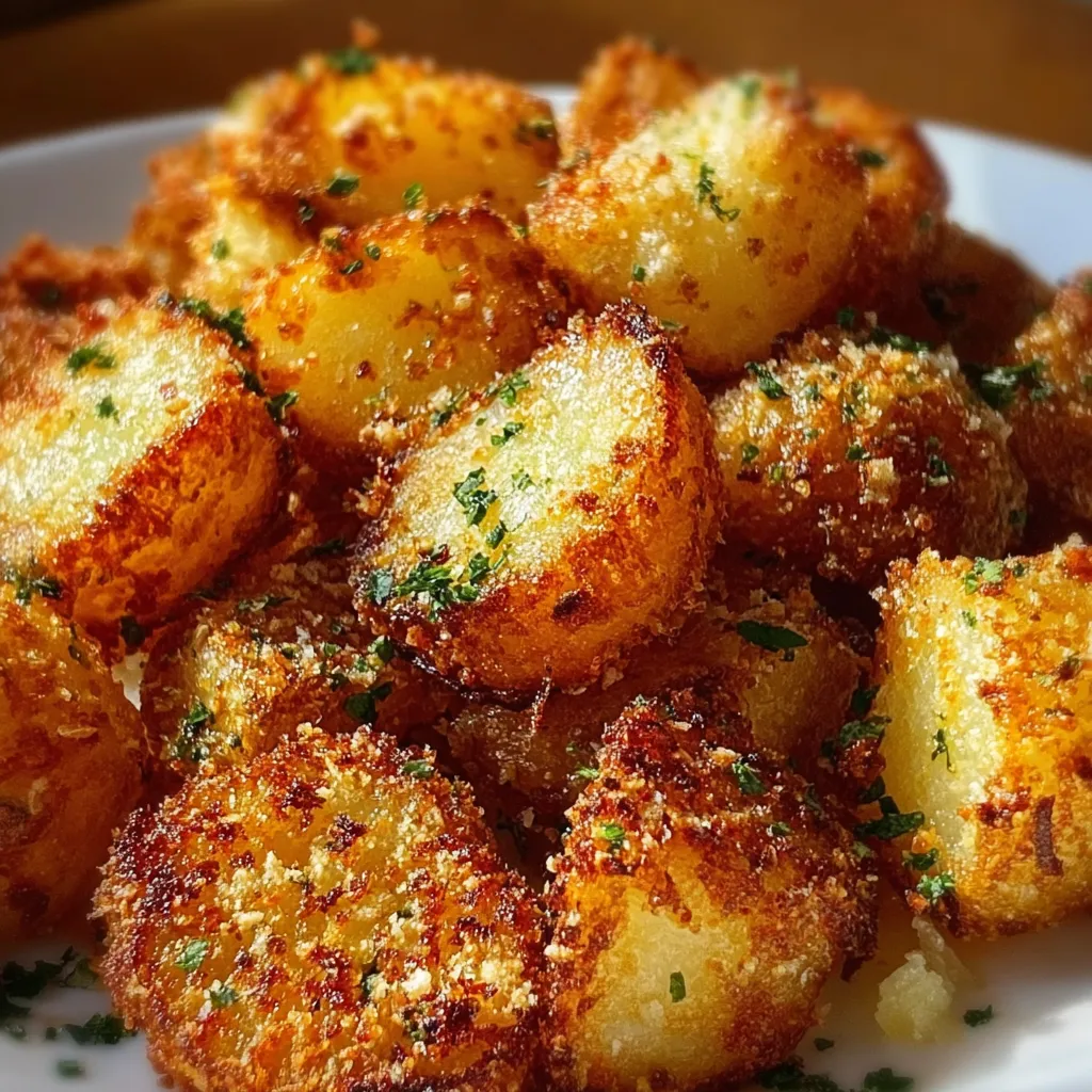 Ultimate Crispy Garlic Parmesan Crusted Potatoes with Fresh Herbs and Golden Crust - secondary view
