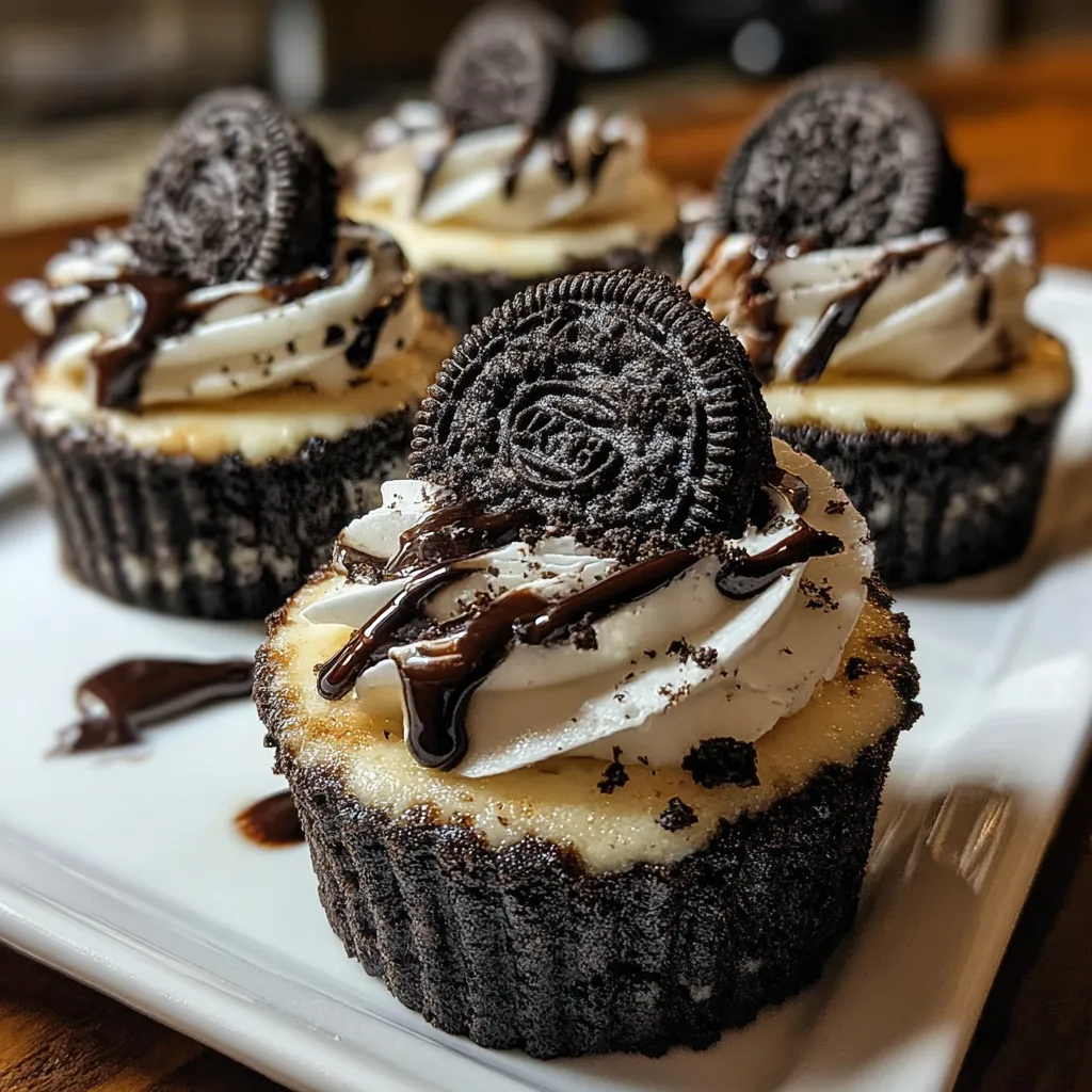 Decadent Oreo Cheesecake Cookie Cups with Creamy Filling and Chocolate