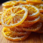 Delicious candied orange slices for desserts and snacks.