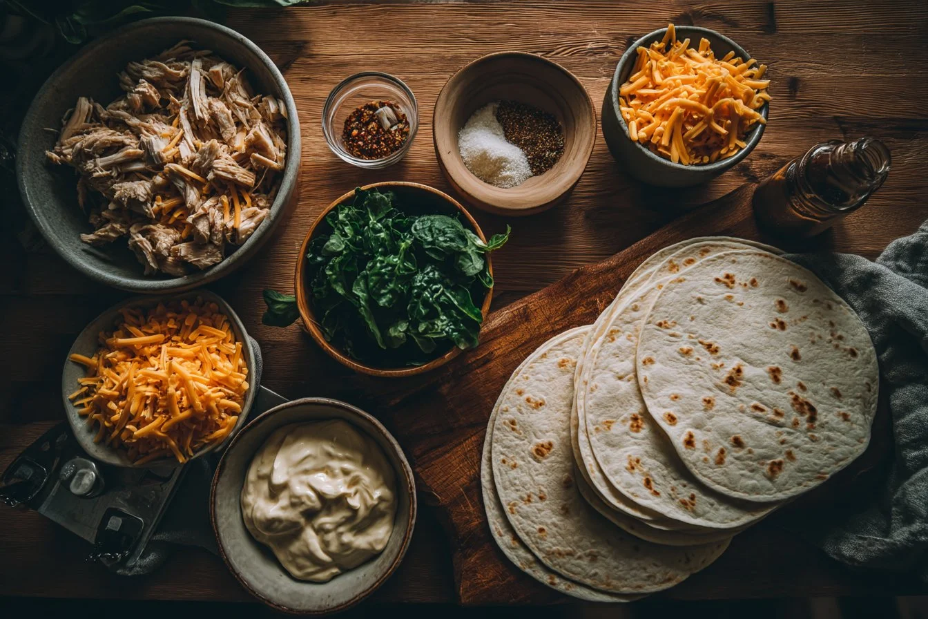 Cheesy Garlic Chicken Wraps