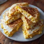 Delicious comfort food quesadillas filled with cheese and toppings.