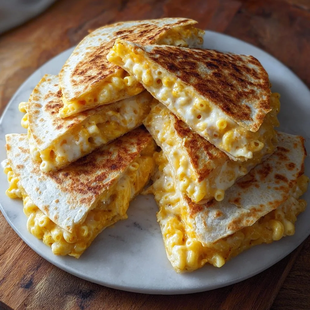 Delicious comfort food quesadillas filled with cheese and toppings.