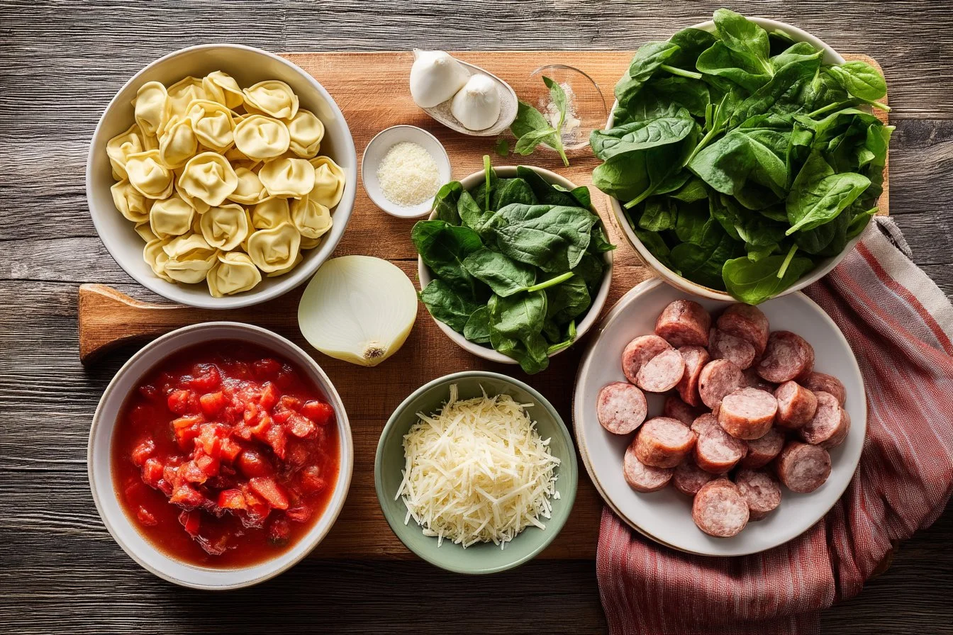Crockpot Cheese Tortellini and Sausage