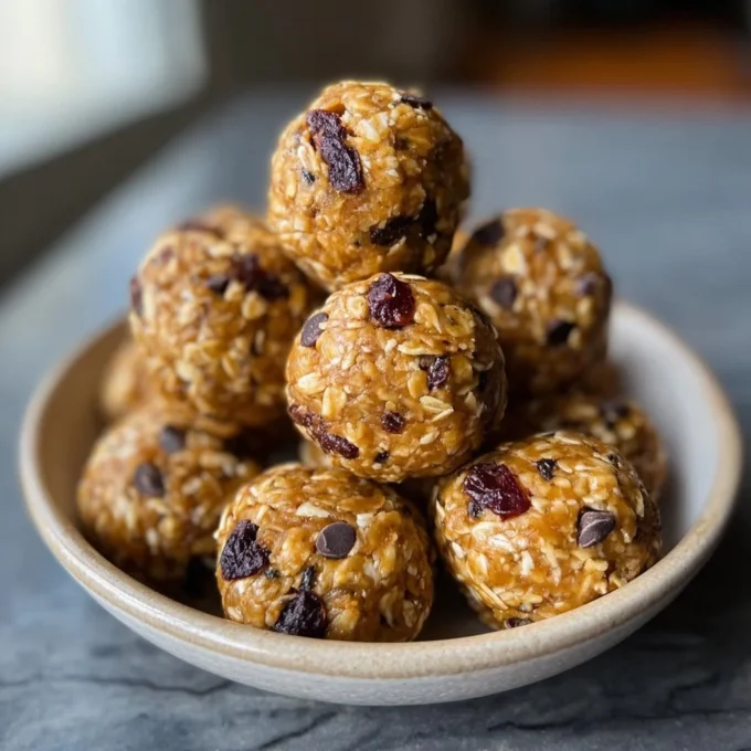 Homemade energy bites made with nuts and seeds for a healthy snack.