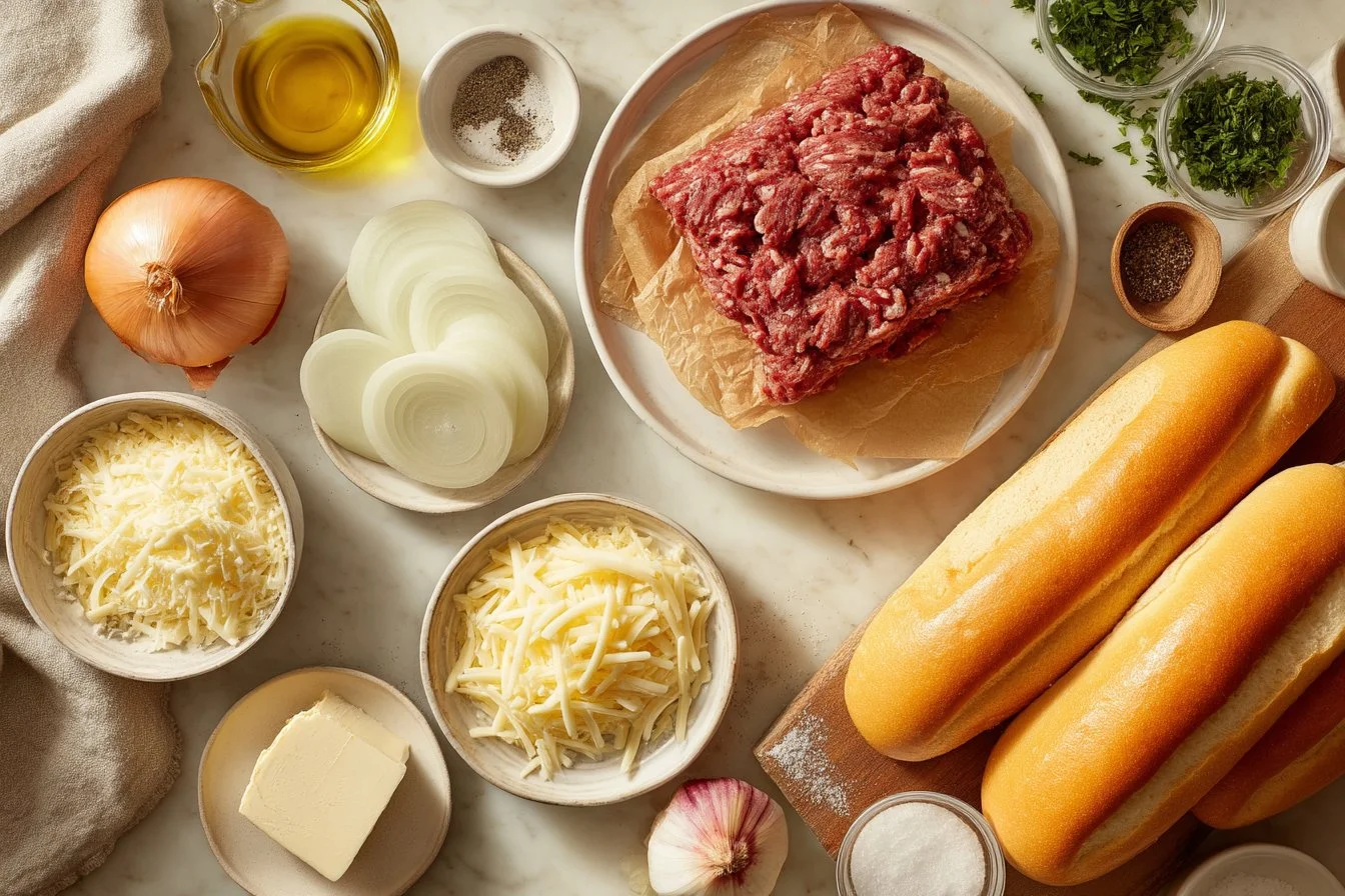 Ground Beef Philly Cheesesteaks