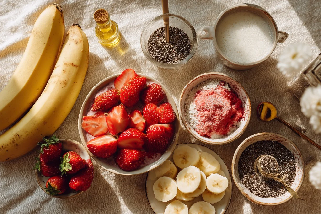 Easy Strawberry Banana Smoothie Bowl Recipe
