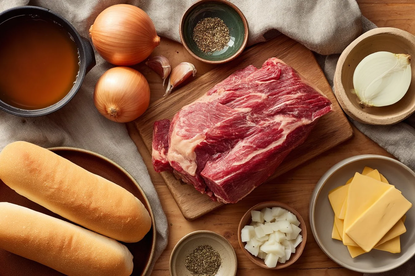 Crockpot French Dip Sandwiches