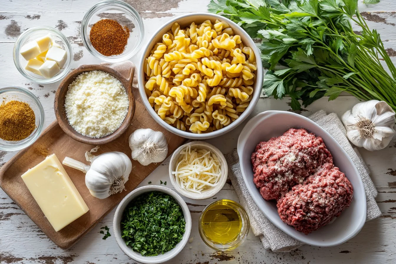 One-Pot Creamy Beef and Garlic Butter Pasta