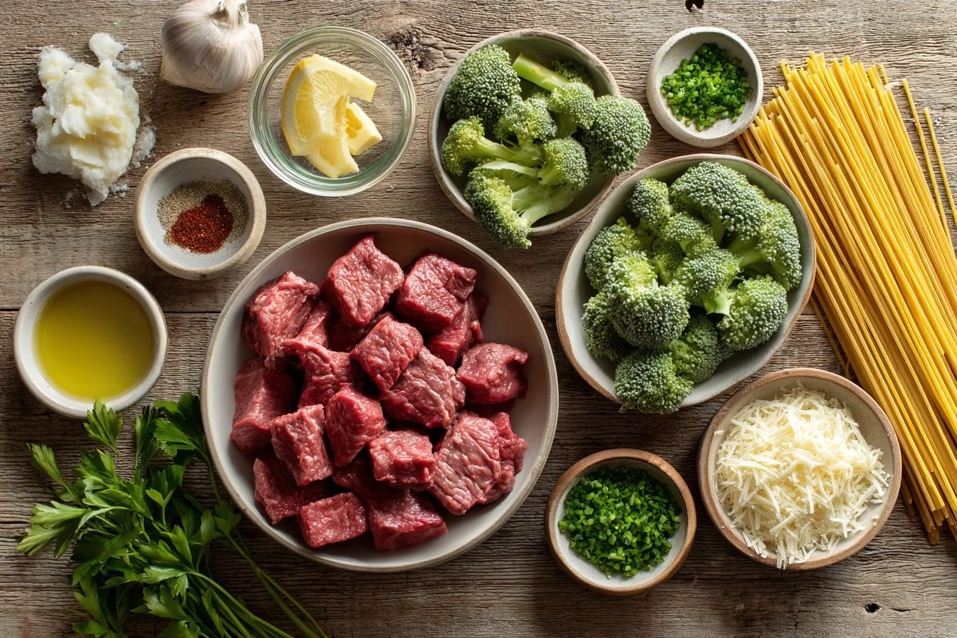 Cowboy Butter Steak & Broccoli Linguine Recipe
