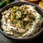 Delicious jalapeno cream cheese dip served in a bowl