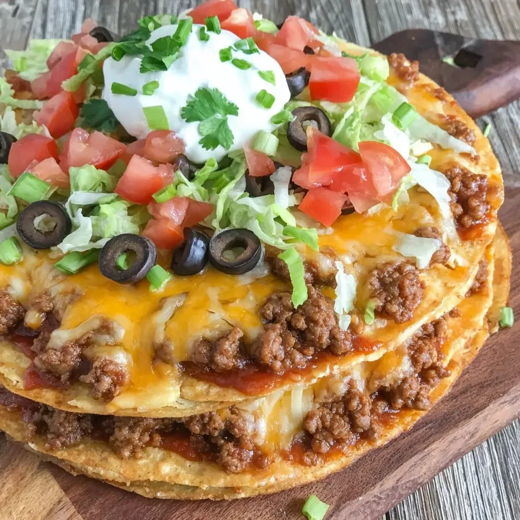 Delicious Mexican Pizza topped with fresh ingredients and spices