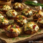 Delicious Swamp Goblins stuffed mushrooms ready to serve for an appetizing treat.
