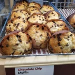 Delicious Canadian Tim Hortons Chocolate Chip Muffins fresh out of the oven