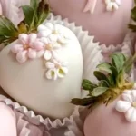 Delicious chocolate covered strawberries on a white plate