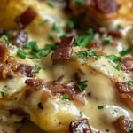 Bowl of Mississippi Mud Potatoes topped with herbs and spices